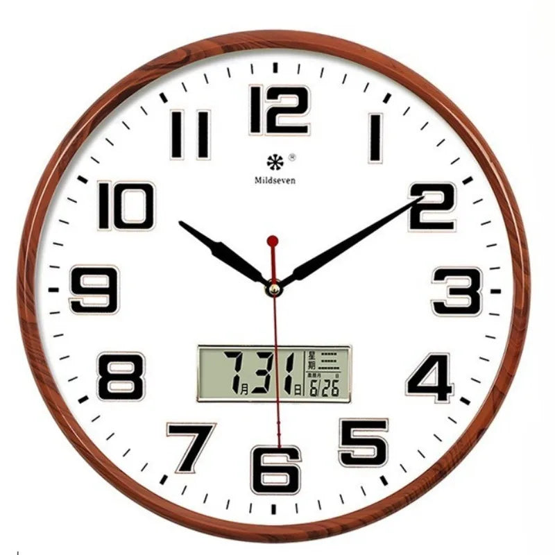 Calendar Wall Clock Modern Wall Watch Luxury Minimalist Elegant Decorative Clocks Interior Silent Aesthetic Living Room Watches